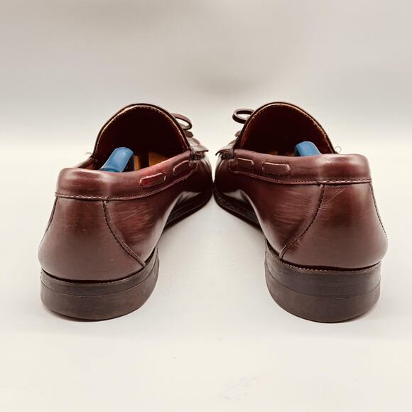 Sebago Shoes Mens 11 Brown Leather Tassel Loafers Handsewn Slip On Moc Toe - Picture 6 of 11